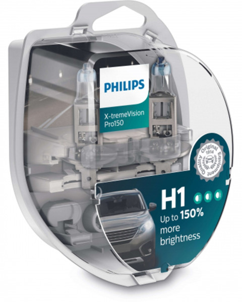 autožárovka PHILIPS H1 12V 55W P14,5s  X-tremeVision Pro150 - 2 ks