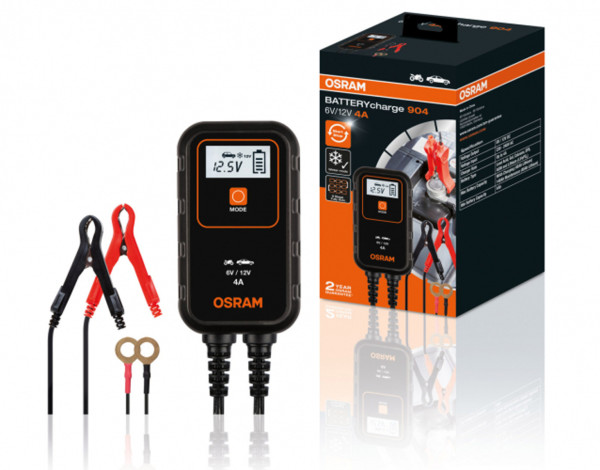 INTELIGENTNÍ NABÍJEČKA BATERIÍ 6/12V 2/4A charge 904 - OSRAM