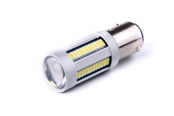 LED žárovka AUTOLAMP 12V 21/4W BAZ15d 68 x LED 4014 (1 ks) - čirá