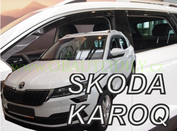 ŠKODA KAROQ-PLEXI OFUKY OKEN HEKO - PŘEDNÍ a ZADNÍ (4 ks)