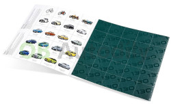 Pexeso s vozy ŠKODA original - zadní strana logo 130