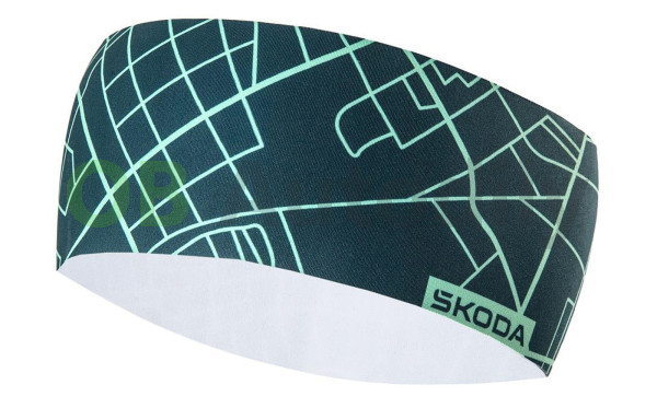 Sportovní čelenka ŠKODA original - emerald green