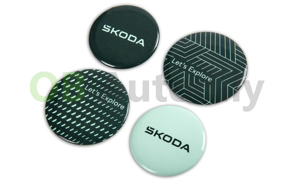 Placky (odznaky) ŠKODA original - 4 ks