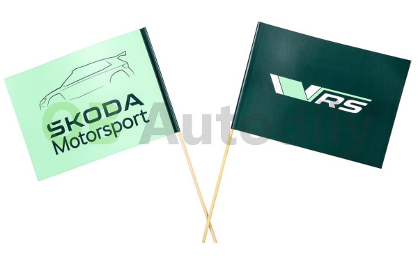 Papírová vlaječka ŠKODA Motorsport/VRS original - 1 ks