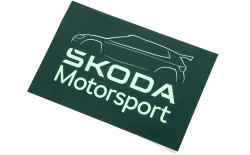 SAMOLEPKA ŠKODA MOTORSPORT original - emerald green