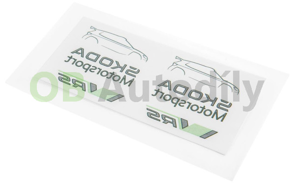 Barevné tetovačky Škoda Motorsport original - 2 ks
