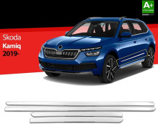 Škoda Kamiq-Nerez ochranné lišty dveří S DiZAYN - chromové
