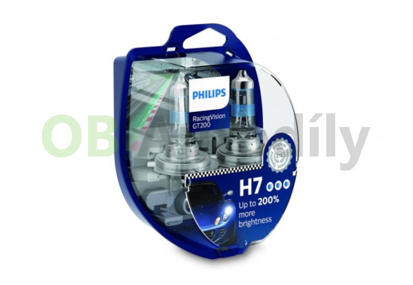 autožárovka PHILIPS H7 12V 55W PX26d RacingVision GT200 - 2 ks