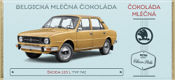 MLÉČNÁ BELGICKÁ ČOKOLÁDA - ŠKODA 120 L typ 742 - 100 g