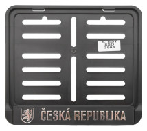 PLASTOVÁ PODLOŽKA pod SPZ - MOTO - 3D ČESKÁ REPUBLIKA - černá