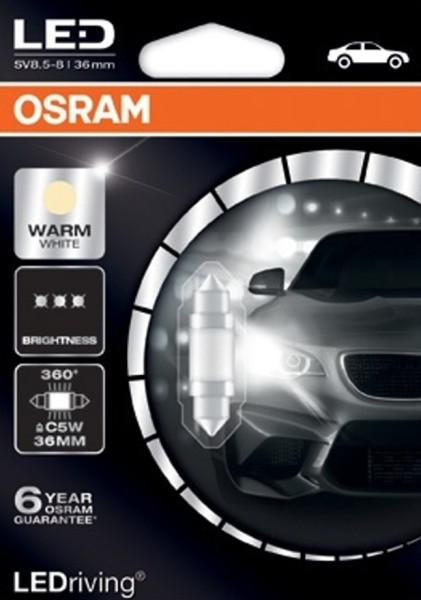LED sufitka OSRAM 12V 10 x 36 mm - 4000K - WARM WHITE - 1 ks