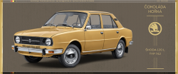 HOŘKÁ BELGICKÁ ČOKOLÁDA - ŠKODA 120 L typ 742 - 500 g