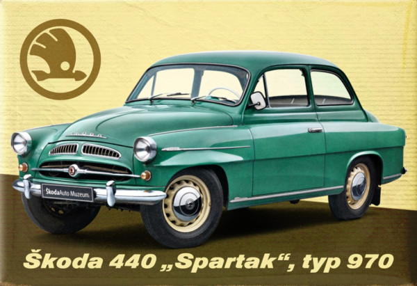 Magnetka ŠKODA 440 Spartak typ 970 - zelený