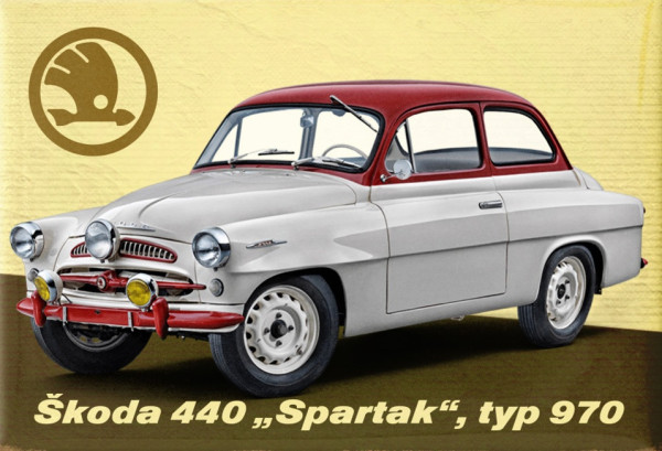 MAGNETKA ŠKODA 440 SPARTAK typ 970 - béžová