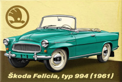 MAGNETKA ŠKODA FELICIA ROADSTER typ 994 (1961) - zelená