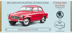 MLÉČNÁ BELGICKÁ ČOKOLÁDA - ŠKODA OCTAVIA (červená) typ 985 - 100 g