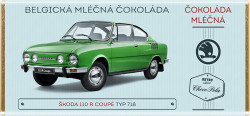 MLÉČNÁ BELGICKÁ ČOKOLÁDA - ŠKODA 110 R Coupé typ 718 - 100 g