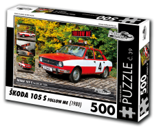 PUZZLE č.39 - ŠKODA 105 S FOLLOW ME (1980) - 500 dílků