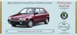 MLÉČNÁ BELGICKÁ ČOKOLÁDA - ŠKODA FELICIA GLXi typ 791 - 100 g