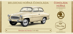 HOŘKÁ BELGICKÁ ČOKOLÁDA - ŠKODA OCTAVIA (béžová) typ 985 - 100 g