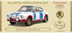 HOŘKÁ BELGICKÁ ČOKOLÁDA - ŠKODA 130 RS - 100 g