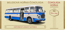 HOŘKÁ BELGICKÁ ČOKOLÁDA - ŠKODA 706 RTO CAR - 100 g