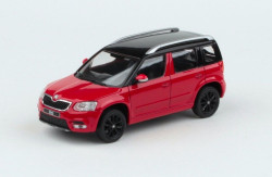 ŠKODA YETI facelift (2013) - 1:43 - ABREX - Červená Corrida Uni (černá kola a střecha)