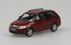 ŠKODA FABIA II COMBI (2007) - 1:43 - ABREX - Červená Flamenco Metalíza