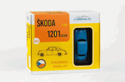 ŠKODA 1201 SEDAN (1956) - ABREX - 1:43 - STAVEBNICE - HLÍDKA VEŘEJNÉ BEZPEČNOSTI