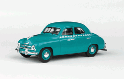 ŠKODA 1201 SEDAN (1956) - 1:43 - ABREX - TAXI - Tyrkysová Střední