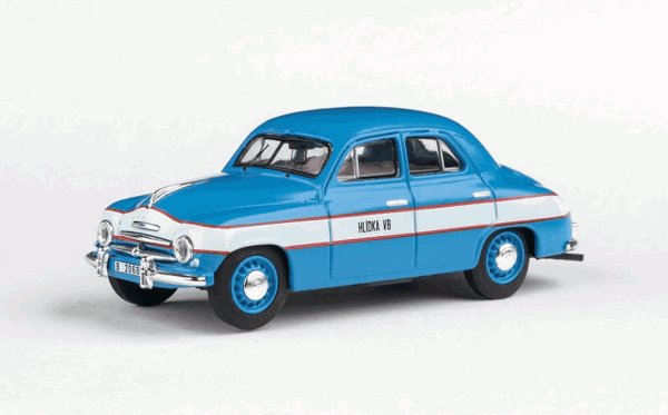 ŠKODA 1201 SEDAN (1956) - 1:43 - ABREX - HLÍDKA VEŘEJNÉ BEZPEČNOSTI