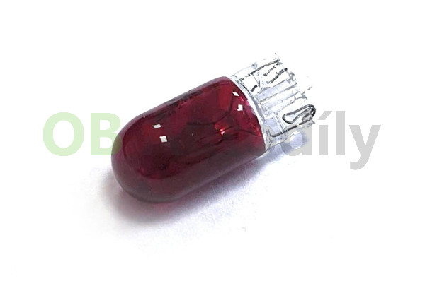 Autožárovka 12V WY5W W2,1x9,5d (celosklo-červená) - Autolamp