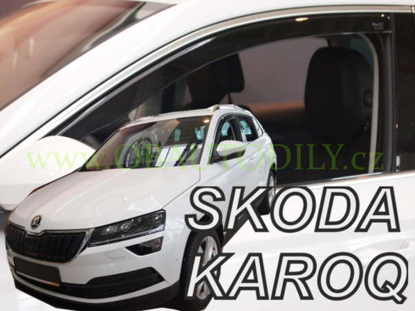 ŠKODA KAROQ-PLEXI OFUKY OKEN HEKO - PŘEDNÍ (2 ks)