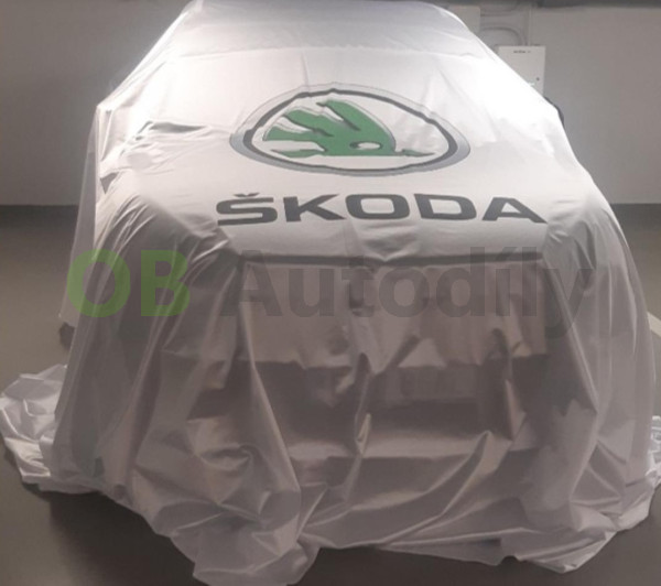 SLAVNOSTNÍ PŘEHOZ ŠKODA na AUTO original - bílý