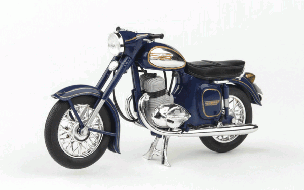 JAWA 350 Kývačka Automatic (1966) - 1:18 - ABREX - Modrá Kobaltová
