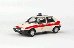 ŠKODA FAVORIT 136L (1988) - ABREX - 1:43 - OÚNZ PRAHA 1 - červený kříž