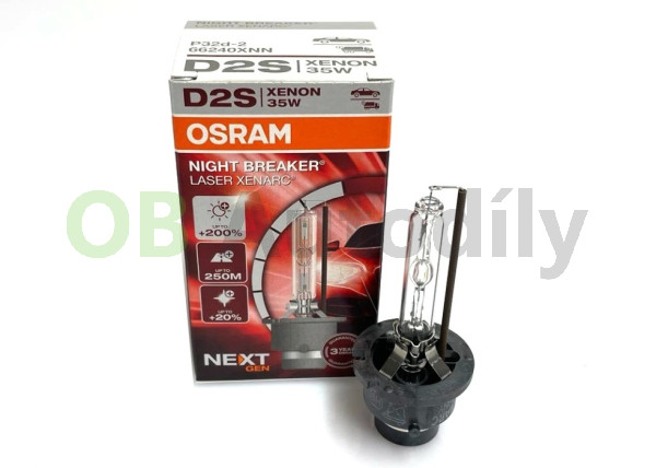 XENONOVÁ VÝBOJKA D2S OSRAM 85V 35W P32d-2 NIGHT BREAKER LASER +220% více světla