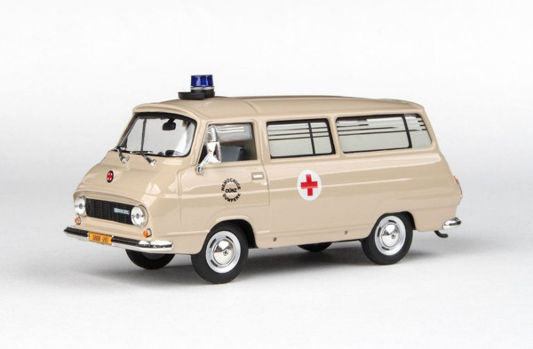 ŠKODA 1203 MIKROBUS (1974) - ABREX - 1:43 - SANITKA - PŘEVOZKA II. (OÚNZ Nemocnice Šumperk)