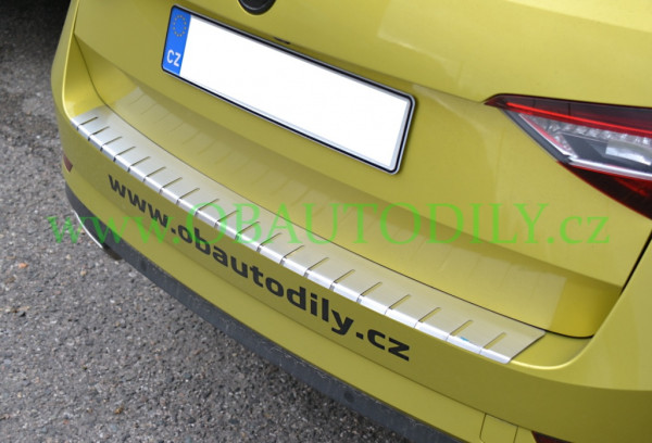 Škoda Superb III combi-Kryt zadního nárazníku nerez ALU FROST - větší