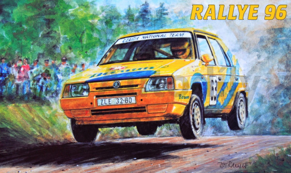 ŠKODA FAVORIT - KLIKLAK - SMĚR 1:28 - RALLYE 96 - žlutý