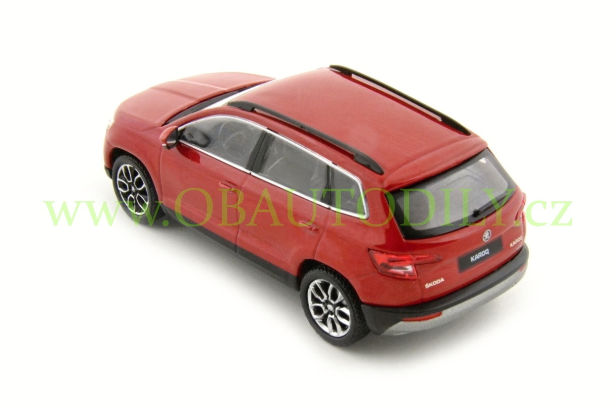 ŠKODA KAROQ - 1:43 - NOREV - Red Velvet  Náhradní díly a doplňky Škoda -  OB Autodíly