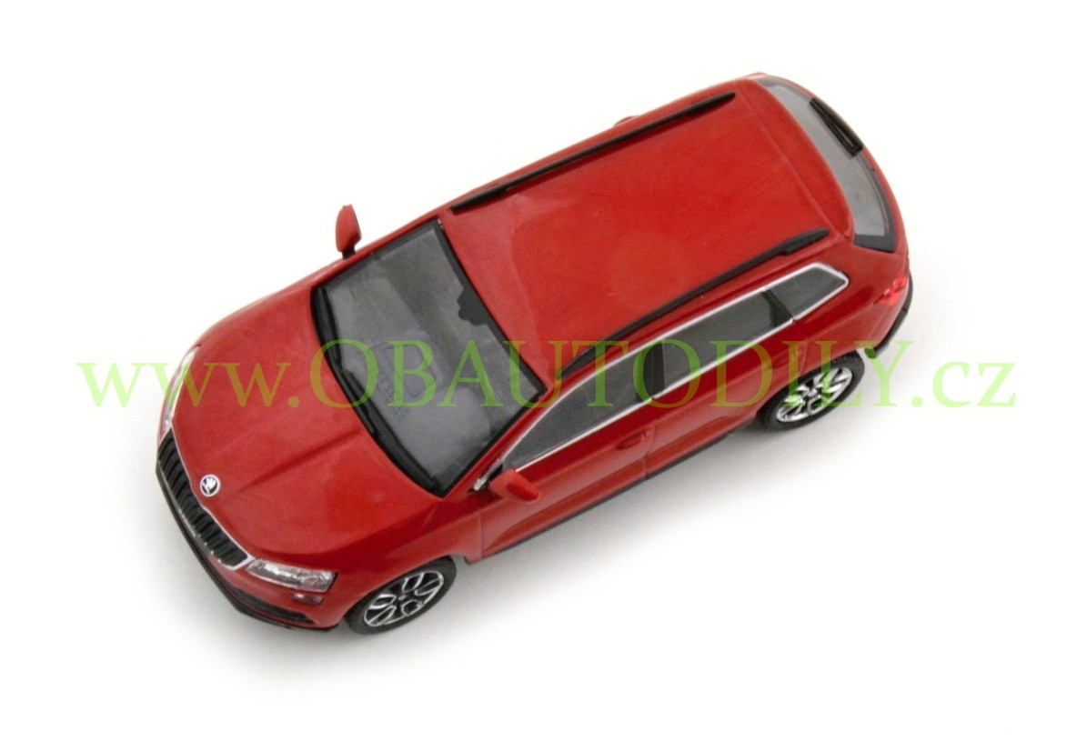 ŠKODA KAROQ - 1:43 - NOREV - Red Velvet  Náhradní díly a doplňky Škoda -  OB Autodíly