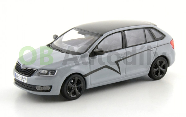 ŠKODA RAPID SPACEBACK (OB AUTODÍLY) - 1:43 - Steel Grey (F7A) - limited edition 3/10