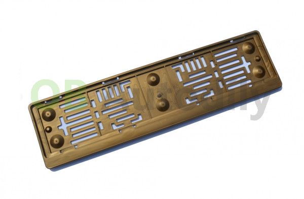 PLASTOVÁ PODLOŽKA pod SPZ s ATESTEM - zlatá