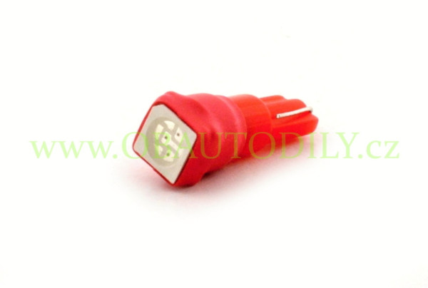 LED žárovka AUTOLAMP 12V 1,2W W2x4,6d 1x SMD LED (1 ks) - červená