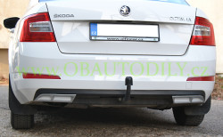 ŠKODA OCTAVIA III-NÁSTAVCE ZADNÍHO DIFUZORU - ALU LOOK - reflex bílé