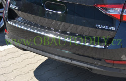 ŠKODA SUPERB III COMBI-OCHRANNÝ KRYT ZADNÍHO NÁRAZNÍKU OMTEC (6616095KT) - NEREZ BRUSHED