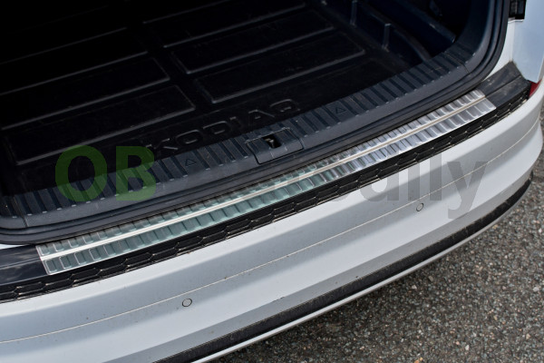 Škoda Kodiaq-Ochranný kryt zadního nárazníku OMSA - nerez RS6 matt V2