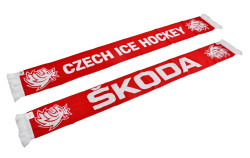 PLETENÁ ŠÁLA ŠKODA CZECH ICE HOCKEY original - červená