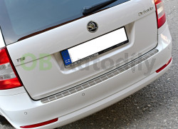 Škoda Octavia II combi-Kryt zadního nárazníku nerez ALU FROST - menší